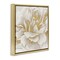 Stupell Industries Gold & White Flower Framed Floater Canvas Wall Art Design by Elizabeth Medley